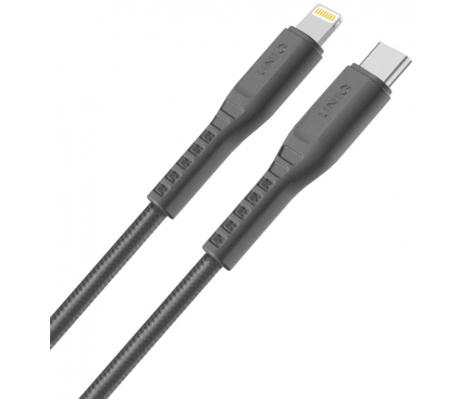 Cablu Date si Incarcare USB-C - Lightning UNIQ Flex, 18W, 1.2m, Gri