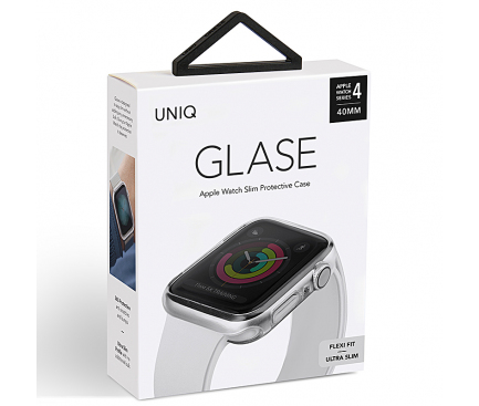 Husa TPU Slim Uniq Glase pentru Apple Watch Series 4 / 5 / 6 / SE 40mm, Transparenta