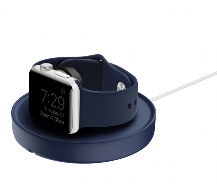 Suport cu organizator pentru dock incarcare Apple Watch UNIQ Dome, Albastru