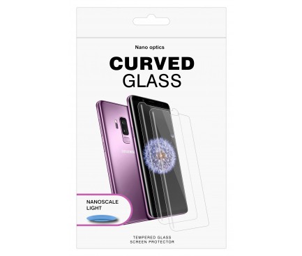 Folie Protectie Ecran Blueline pentru Samsung Galaxy Note 10 N970 / Samsung Galaxy Note 10 5G N971, Sticla securizata, Full Face, Full Glue, UV
