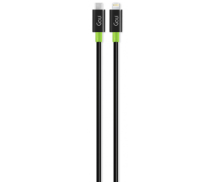 Cablu Date si Incarcare USB Type-C la Lightning Goui Classic, 1 m, Negru G-CLASSICC94BK