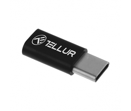 Adaptor Conversie MicroUSB la USB Type-C Tellur, Negru TLL155161