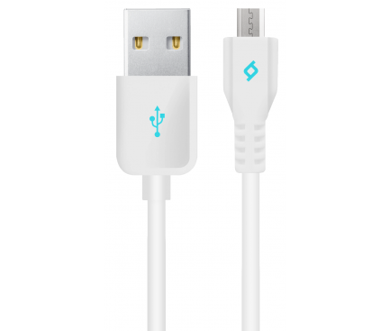 Cablu Date si Incarcare USB la MicroUSB TTEC, 1 m, Alb 2DK7510B