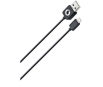 Cablu Date si Incarcare USB la Lightning Vodafone, 1 m, Negru, Bulk VFDCTBLI 