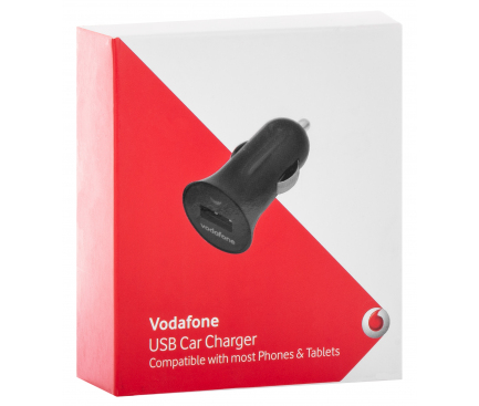 Incarcator Auto USB Vodafone Car, 2.1A, 1 X USB, Negru, Blister VF21AUSBCLA 