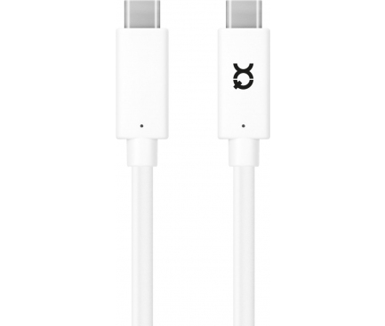 Cablu Date si Incarcare USB Type-C la USB Type-C Xqisit, 1 m, Alb, Blister 