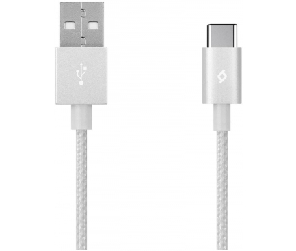 Cablu Date si Incarcare USB la USB Type-C TTEC AlumiCable, 1.2 m, Argintiu 2DK18G