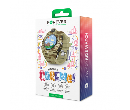 Smartwatch Forever Kids Care Me KW-400, GPS - LBS - Wi-Fi, Maro
