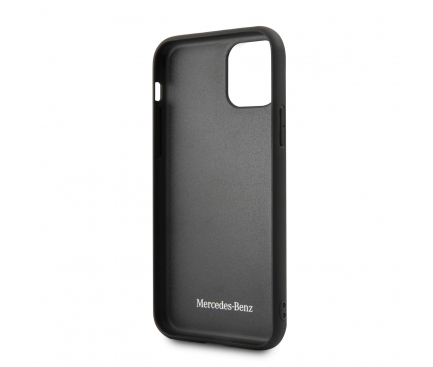 Husa Piele MERCEDES HC Quilted Leather pentru Apple iPhone 11, Neagra MEHCN61MULBK