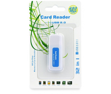Cititor Card OEM All in One HR-CR001 Alb Bleu