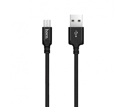 Cablu Date si Incarcare USB la MicroUSB HOCO X14, 1 m, Negru