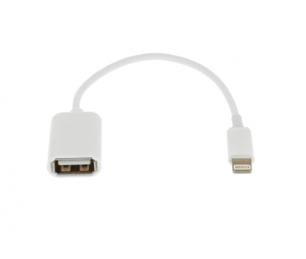 Adaptor OTG USB-A - Lightning OEM, Alb