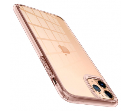 Husa TPU Spigen Ultra Hybrid Crystal pentru Apple iPhone 11 Pro, Roz - Transparenta ACS00418