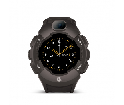 Ceas Smartwatch Forever Kids Care Me KW-400, Localizare GPS / LBS / Wi-Fi, Negru