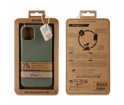Husa Biodegradabila Muvit pentru Apple iPhone 11, Bambootek ECO, Verde(Moss), Blister MCBKC0003 