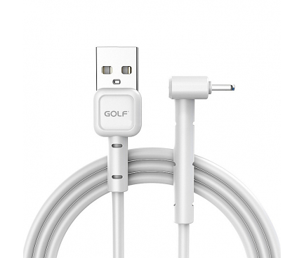 Cablu Date si Incarcare USB la Lightning Golf GC-69I, 3A, Forma L, 1 m, Alb