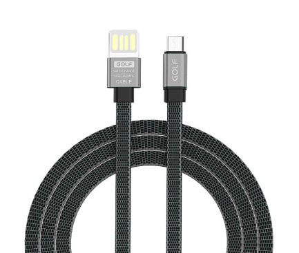 Cablu Date si Incarcare USB la MicroUSB Golf GC-73m, 1 m, Gri