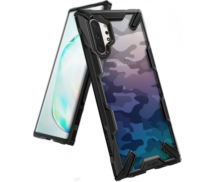 Husa Plastic - TPU Ringke Fusion X Design pentru Samsung Galaxy Note 10+ N975 / Note 10+ 5G N976, Neagra XDSG0020