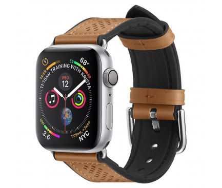 Curea Ceas Spigen Retro Fit pentru Apple Watch 3 / 4 / 5 / 6 / SE (42/44MM), Maro, Blister