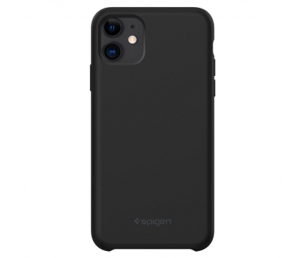 Husa Plastic Spigen Fit pentru Apple iPhone 11, Neagra, Blister 