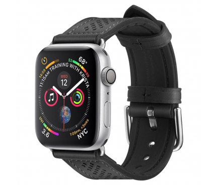 Curea Ceas Spigen Retro Fit pentru Apple Watch 1 / 2 / 3 / 4 / 5 / 6 / SE (38/40MM), Neagra
