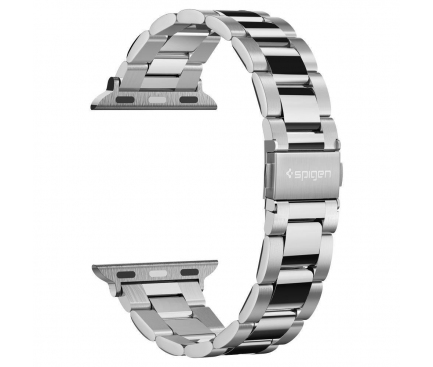 Curea Ceas Spigen Modern Fit pentru Apple Watch 1 / 2 / 3 / 4 / 5 / 6 / SE (38/40mm), Argintie, Blister