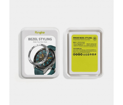 Kit personalizare Ringke Bezel pentru Samsung Galaxy Watch 46mm/Gear S3 fronter/Gear S3 Classic, Argintiu, Blister   RGSG0001
