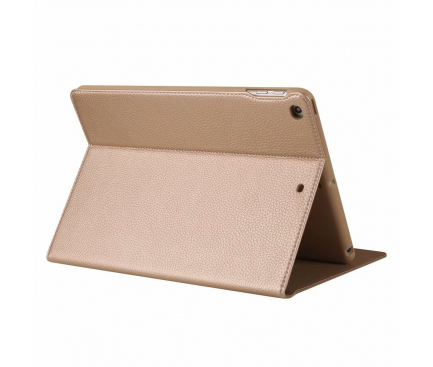 Husa Tableta Piele - TPU Gebei cu suport carduri pentru Apple iPad mini (2019), Aurie