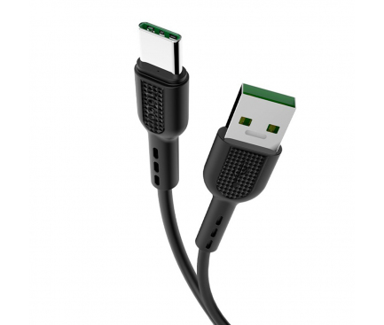 Cablu Date si Incarcare USB la USB Type-C HOCO X33 Surge, 5A, 1 m, Negru