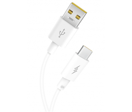 Cablu Date si Incarcare USB la USB Type-C XO Design NB120, 5A, 1 m, Alb