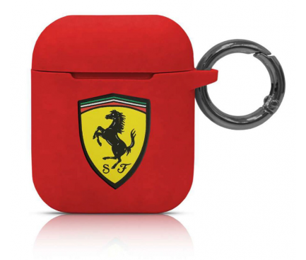 Husa TPU Ferrari Scuderia pentru Apple Airpods Gen 1 / 2, Rosie FESACCSILSHRE