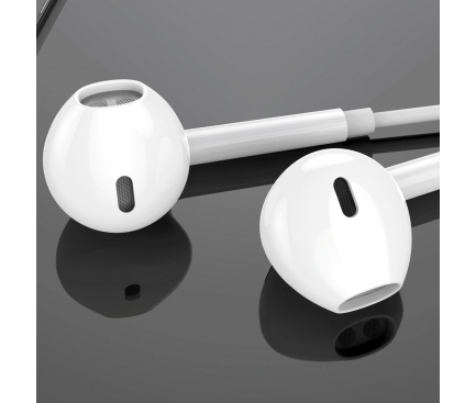 Handsfree Casti Bluetooth WK-Design Y19,  EarBuds, cu alimentare Lightning, SinglePoint, Alb