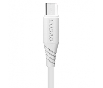 Cablu Date si Incarcare USB la MicroUSB Dudao L2M, 5A, 1 m, Alb