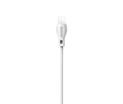 Cablu Date si Incarcare USB la MicroUSB Dudao L4M, 2.4A, 2 m, Alb