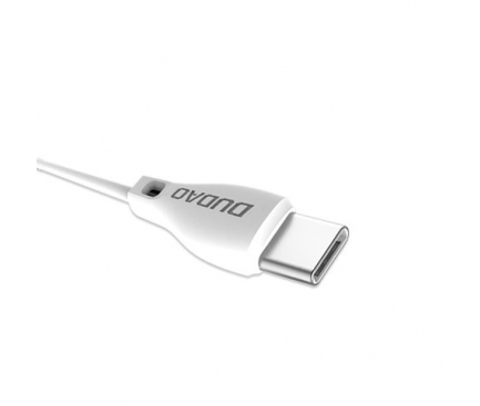 Cablu Date si Incarcare USB la USB Type-C Dudao L4T, 2.4A, 2 m, Alb, Blister 
