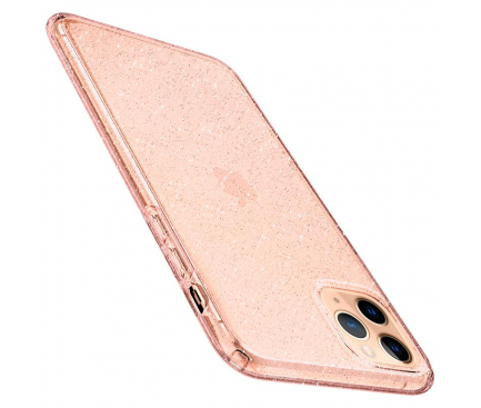 Husa TPU Spigen Liquid Crystal Glitter Quartz pentru Apple iPhone 11 Pro, Roz, Blister 077CS27230 