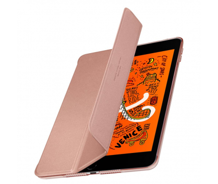 Husa TPU Spigen Smart Fold pentru Apple iPad mini (2019), Roz Aurie 051CS26113