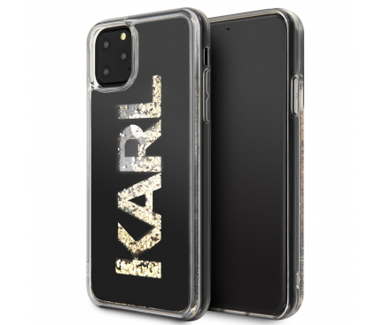 Husa TPU Karl Lagerfeld Glitter pentru Apple iPhone 11 Pro, Aurie KLHCN58KAGBK