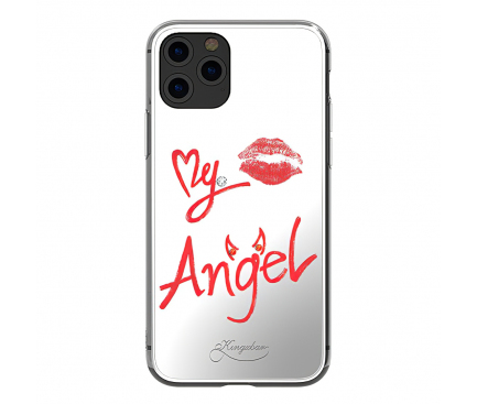 Husa Plastic Kingxbar Angel Mirror pentru Apple iPhone 11 Pro Max, Swarovski crystals, Transparenta, Blister 