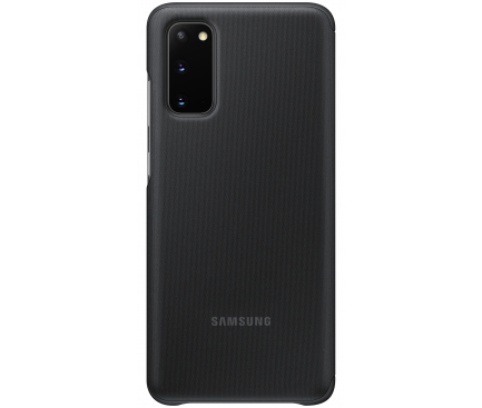 Husa Plastic Samsung Galaxy S20 G980 / Samsung Galaxy S20 5G G981, Clear View, Neagra EF-ZG980CBEGEU