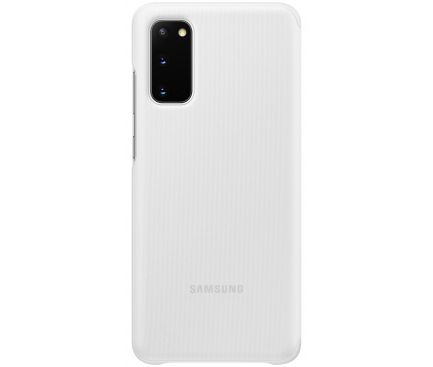 Husa Plastic Samsung Galaxy S20 G980 / Samsung Galaxy S20 5G G981, Clear View, Alba EF-ZG980CWEGEU
