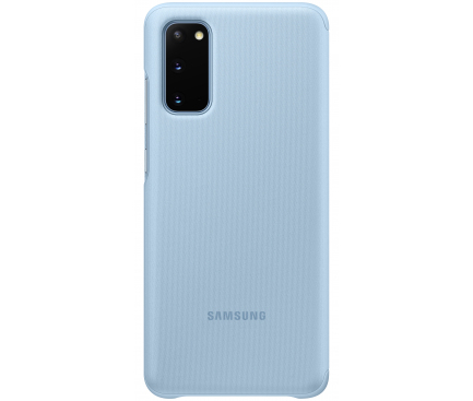 Husa Plastic Samsung Galaxy S20 G980 / Samsung Galaxy S20 5G G981, Clear View, Albastra EF-ZG980CLEGEU
