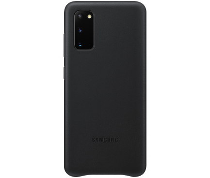 Husa Piele Samsung Galaxy S20 G980 / Samsung Galaxy S20 5G G981, Leather Cover, Neagra EF-VG980LBEGEU