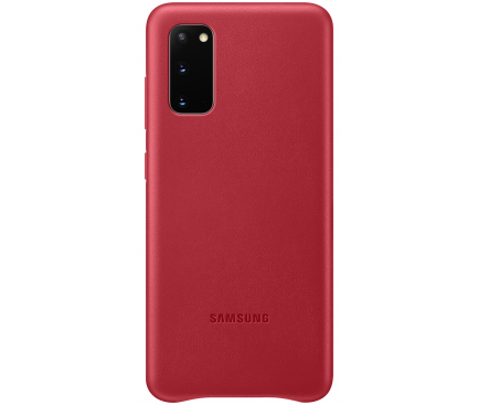 Husa pentru Samsung Galaxy S20 5G G981 / S20 G980, Leather Cover, Rosie EF-VG980LREGEU
