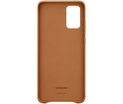 Husa Piele Samsung Galaxy S20 Plus G985 / Samsung Galaxy S20 Plus 5G G986, Leather Cover, Maro EF-VG985LAEGEU