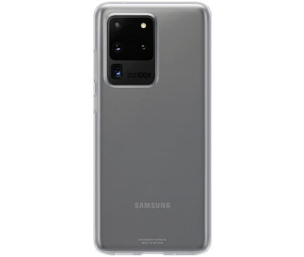Husa TPU Samsung Galaxy S20 Ultra G988 / Samsung Galaxy S20 Ultra 5G G988, Clear Cover, Transparenta EF-QG988TTEGEU