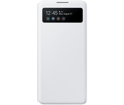 Husa TPU Samsung Galaxy S10 Lite G770, S View Wallet, Alba EF-EG770PWEGEU