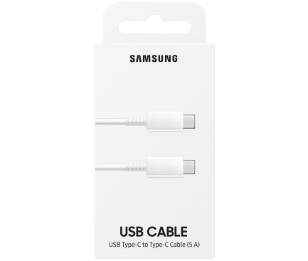 Cablu Date si Incarcare USB-C - USB-C Samsung EP-DN975, 100W, 1m, Alb EP-DN975BWEGWW