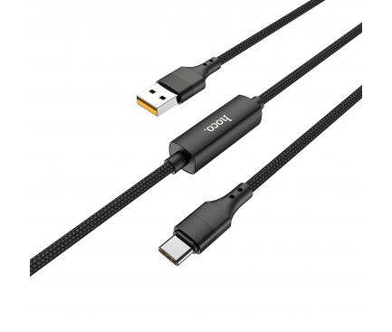 Cablu Date si Incarcare USB la USB Type-C HOCO SELECTED Timing S13, 1.2 m, Negru