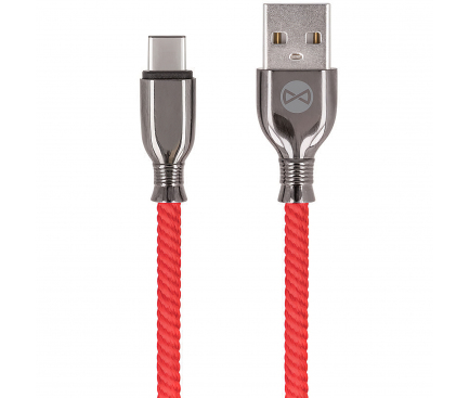 Cablu Date si Incarcare USB la USB Type-C Forever Core Tornado, 3A, 1 m, Rosu